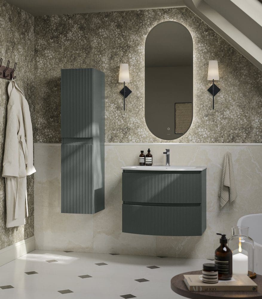 The 10 Best Bathroom Design Choices For Busy Mornings - Woo005 Calypso Nov23 Sc26 Vanity Levanto Fir Green S01 Adobe 98 1.Omj3Rx.image .001 | My Bathroom Specialist