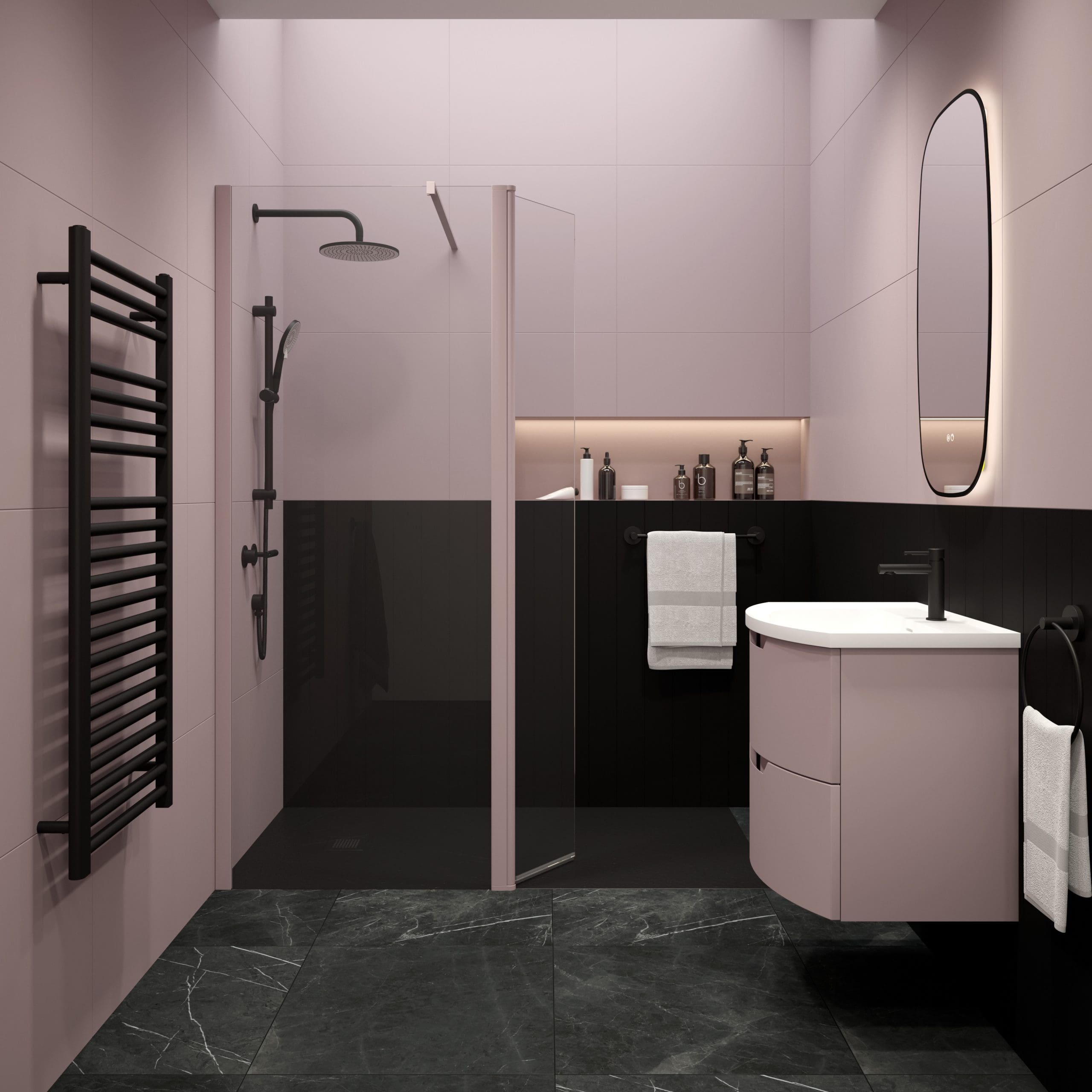 Modern Bathroom Design Trends Worth The Investment | Uk Guide - Sonas Aspect Cashmere Pink Nigel Fryer | My Bathroom Specialist